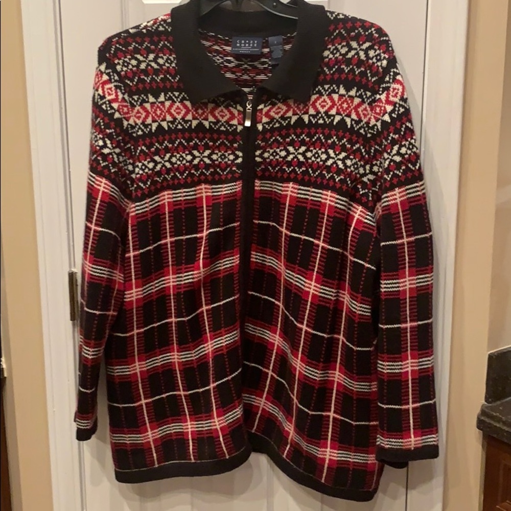 Heavy weight zippered front sweater